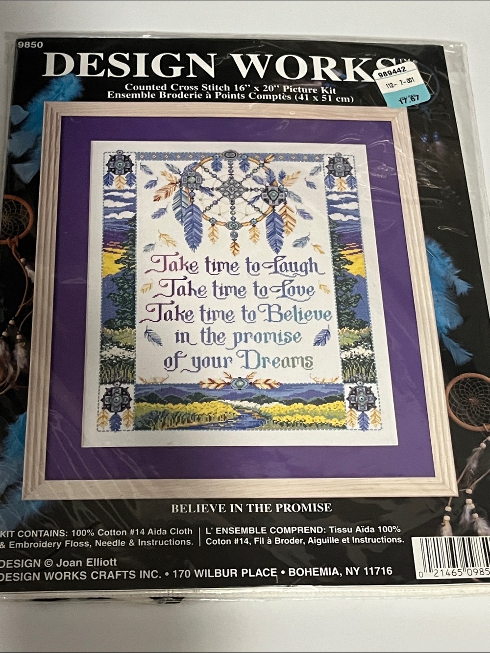 NIP Design Works Believe Counted Cross Stitch Kit 9850 16x20